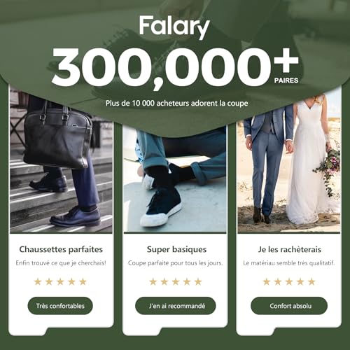 Thumbnail 6 de FALARY Homme Chaussettes Bambou Anti-Transpiration et Anti-Odeur – Lot de 6, Noir (43-46)