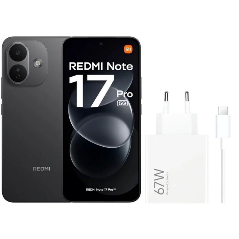 Detalle de Xiaomi REDMI Note 17 Pro 5G 6GB/256GB, 6.83" Negro con Cargador 67W: autonomía, resistencia y pantalla grande para usuarios exigentes