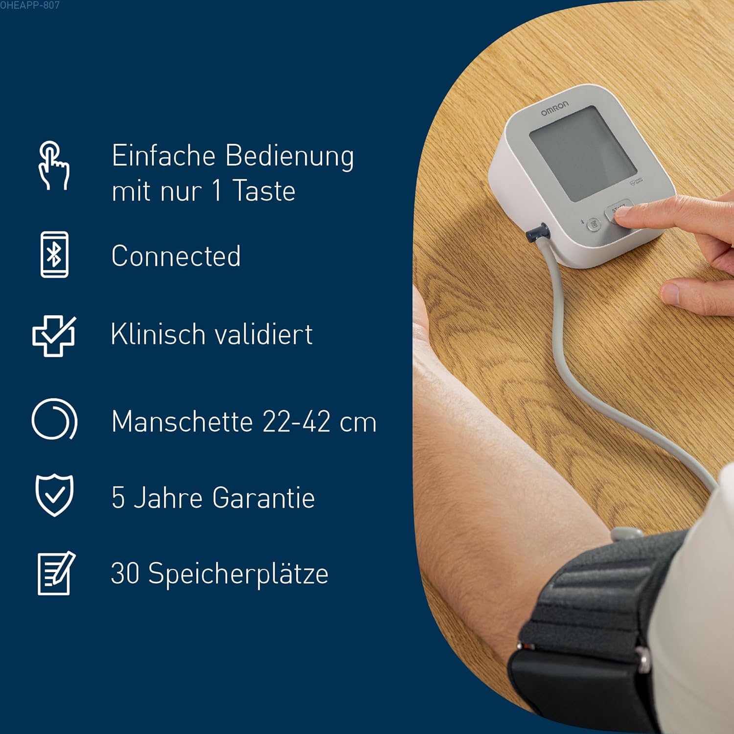Thumbnail 3 de OMRON X2+ Connect Oberarm-Blutdruckmessgerät 22–42 cm 🩺