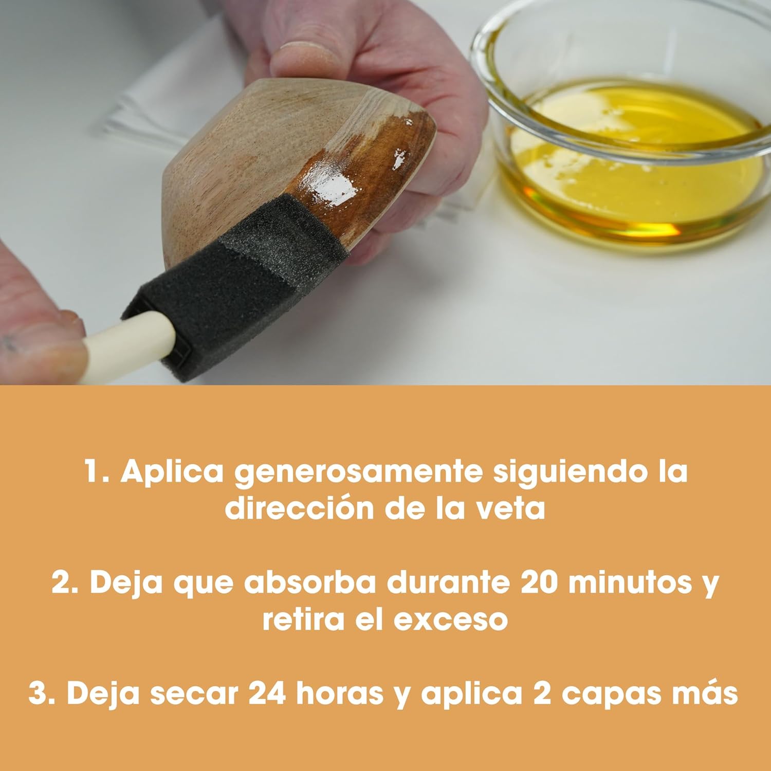 Detalle de Furniture Clinic Aceite de tung 500 ml para madera 🪵