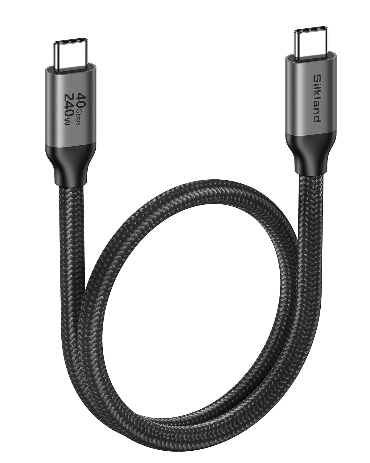 Silkland USB4-kabel 50 cm med 40 Gbps, 240 W och stöd för 8K