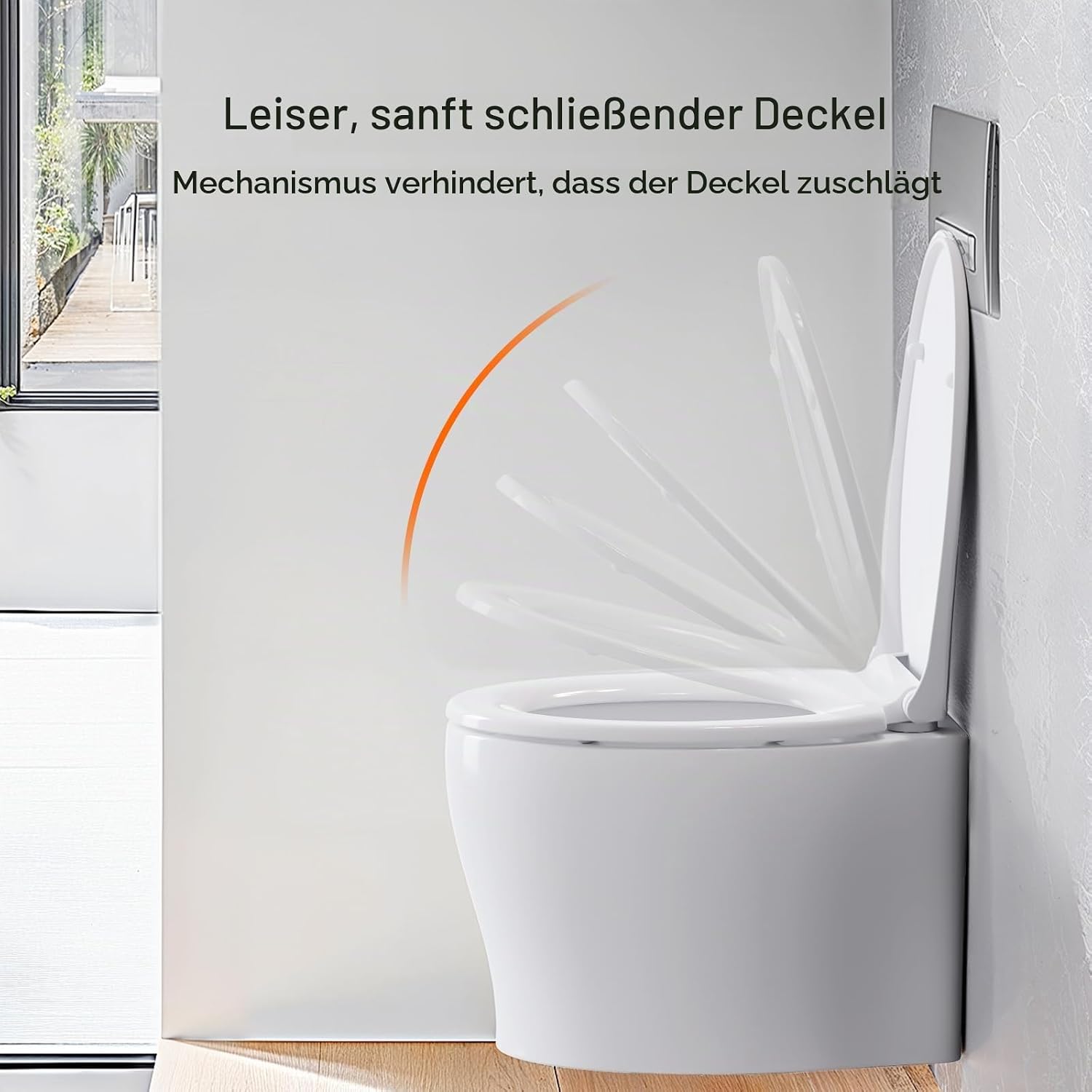 Detalle 2 de Pipishell Toilettendeckel WC-Sitz mit Absenkautomatik 🚽