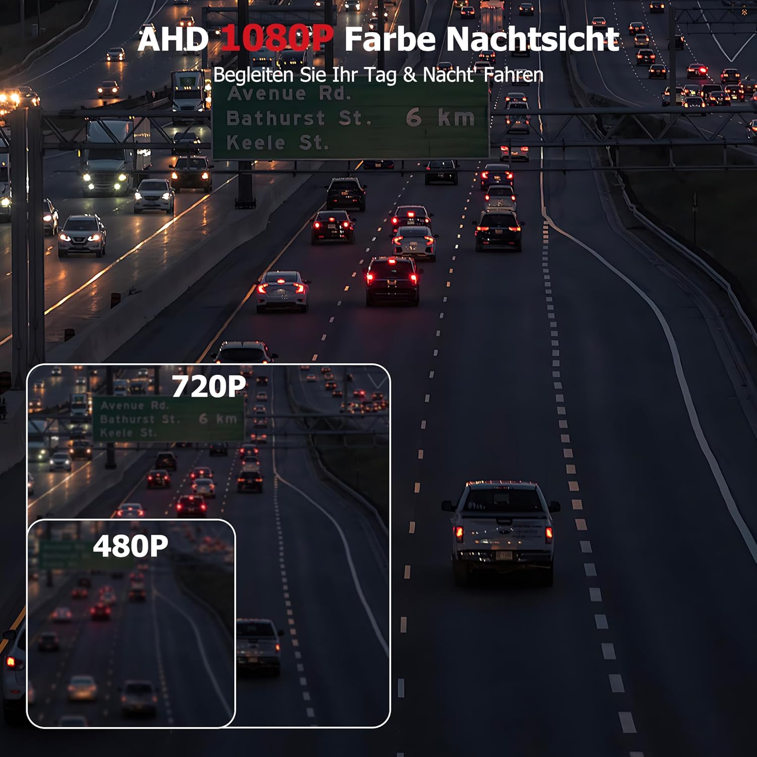 Detalle 2 de Foxpark 5" Solar Rückfahrkamera kabellos Set mit HD1080P Monitor und 2-Kanal-Unterstützung (IP69K)