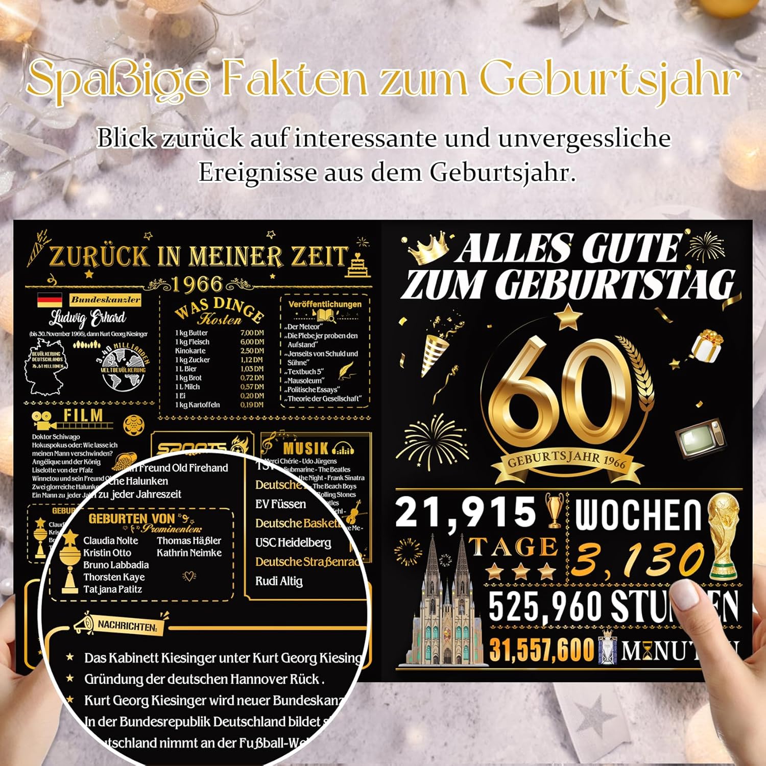 Thumbnail 1 de OLOSONG Geburtstagskarte 60 als 3D Pop-up