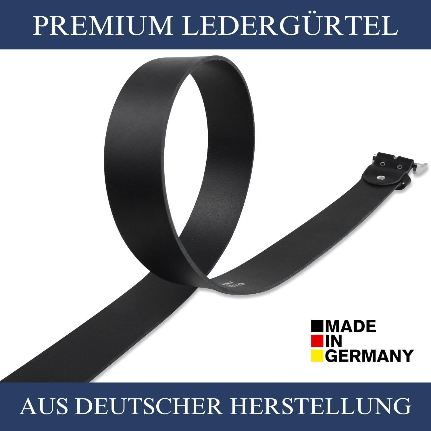 Detalle 2 de FOMAX Ledergürtel 38 mm Echtleder Made in Germany