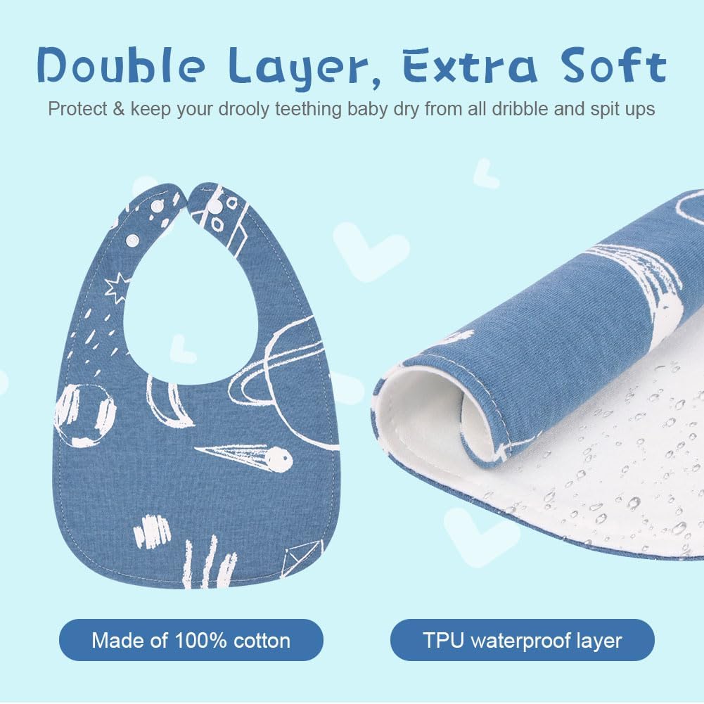 Thumbnail 2 de Vicloon Baby Bandana Dribble Bibs (8-pack) with Snaps for Newborns to 36 Months