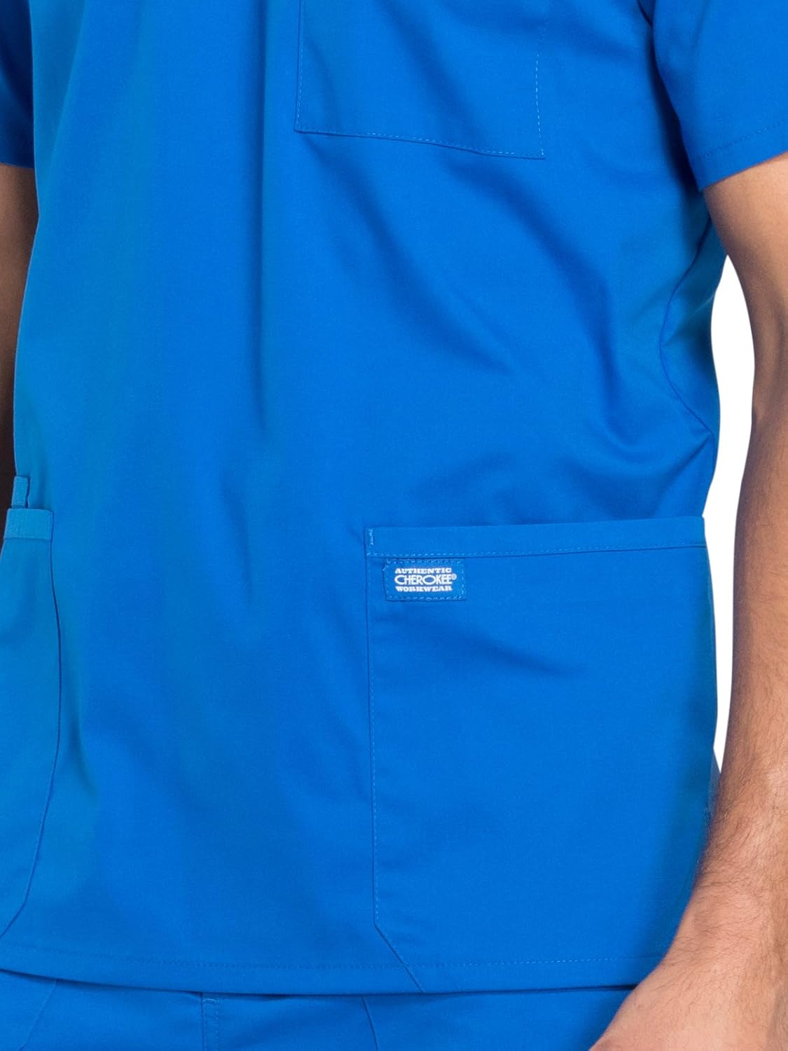 Detalle de Cherokee Men's V-Neck Scrub Top, 4 Pockets