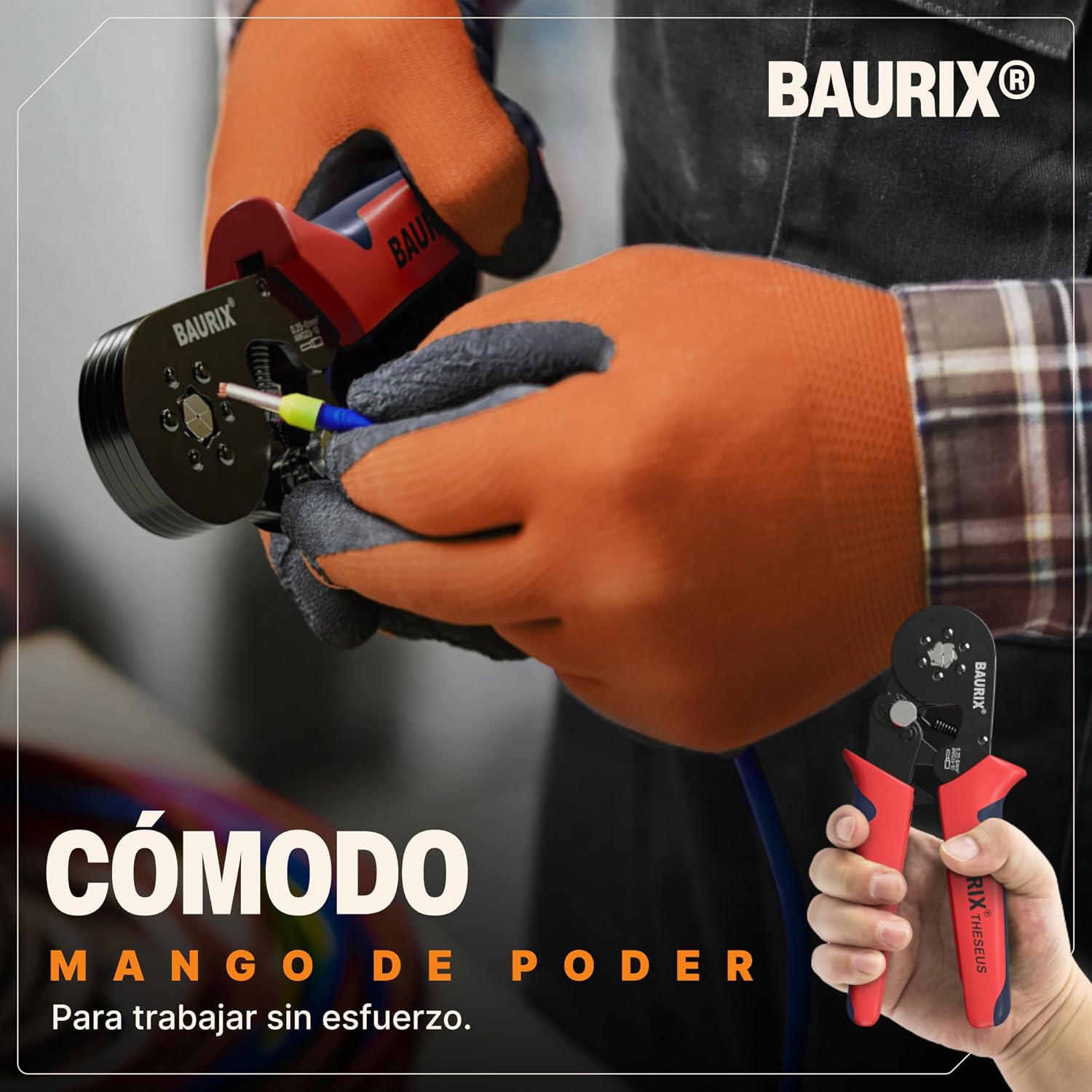 Thumbnail 5 de BAURIX Crimpadora Terminales Eléctricos hexagonal