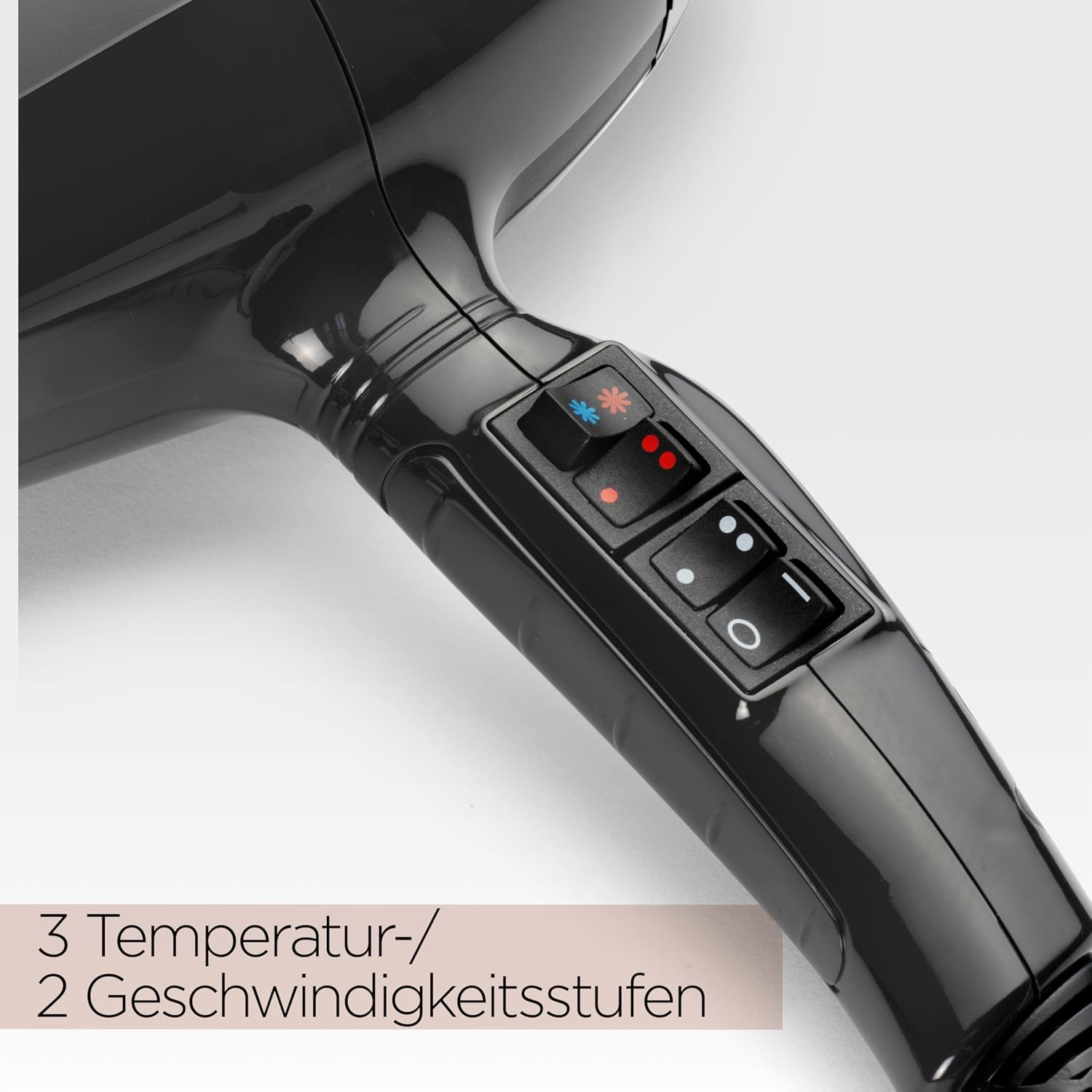Detalle de BaByliss Italian Air Pro Föhn mit Diffusor – Hochleistungs-Haartrockner, 2100–2200 W, Anti-Frizz Ionen, Italienische Herstellung