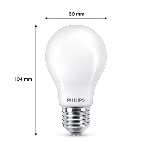 Detalle de Philips ampoules LED Standard E27 100W Blanc Chaud Dépolie – Verre, Lot de 2