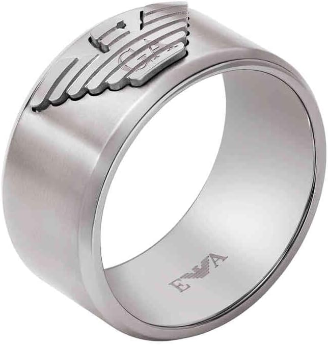 Thumbnail 1 de Emporio Armani Herren Band-Ringe aus Edelstahl in Silber – ohne Verschluss