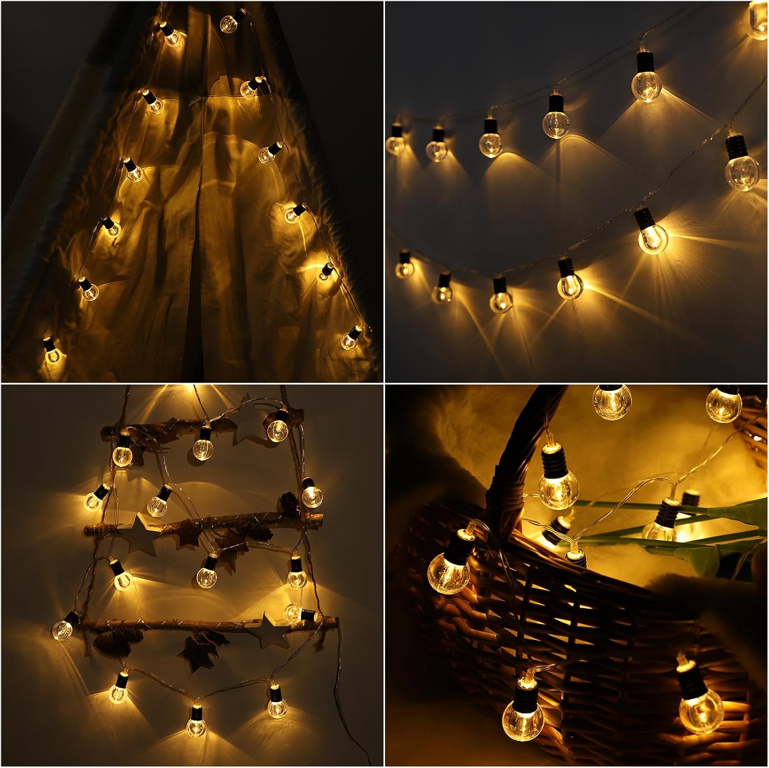 Thumbnail 6 de LED-Lichterkette Batterie-10 LED mit Timer, Warmweiß – 120 cm Innen- und Dekorationslicht