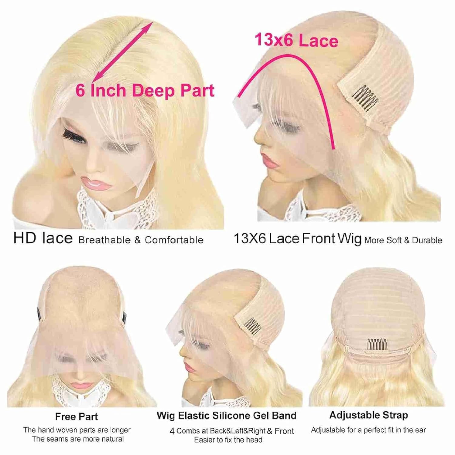 Thumbnail 5 de PUHPUH 30 Inch 613 Lace Front Wig