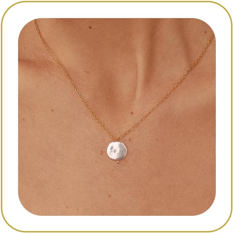 Detalle de Tewiky Pearl Necklace, 14K Gold-Plated