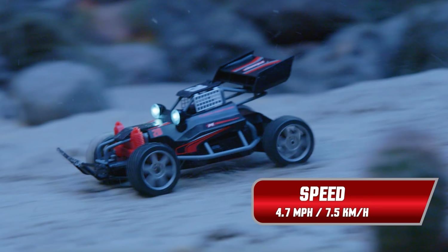 Detalle de Nikko Race Buggies Night Panther – samochód RC 4WD z LED, 2,4 GHz, 23 cm