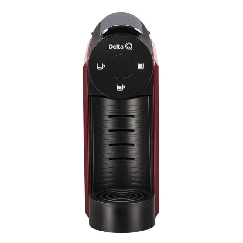 Detalle 1 de Delta Q MiniQool Cafetera de Cápsulas Delta Q Roja: tamaño compacto, gran rendimiento