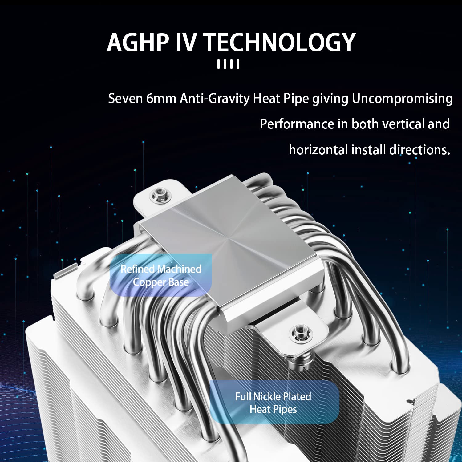 Detalle 2 de Thermalright Phantom Spirit 120SE ARGB CPU Air Cooler (AGHP 4.0, dual 120mm PWM fans) for AM4/AM5 & Intel LGA