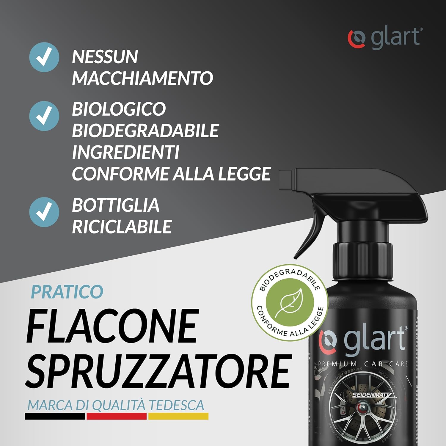 Thumbnail 3 de Glart 45RK lucidante per pneumatici – 500 ml con spugna applicativa