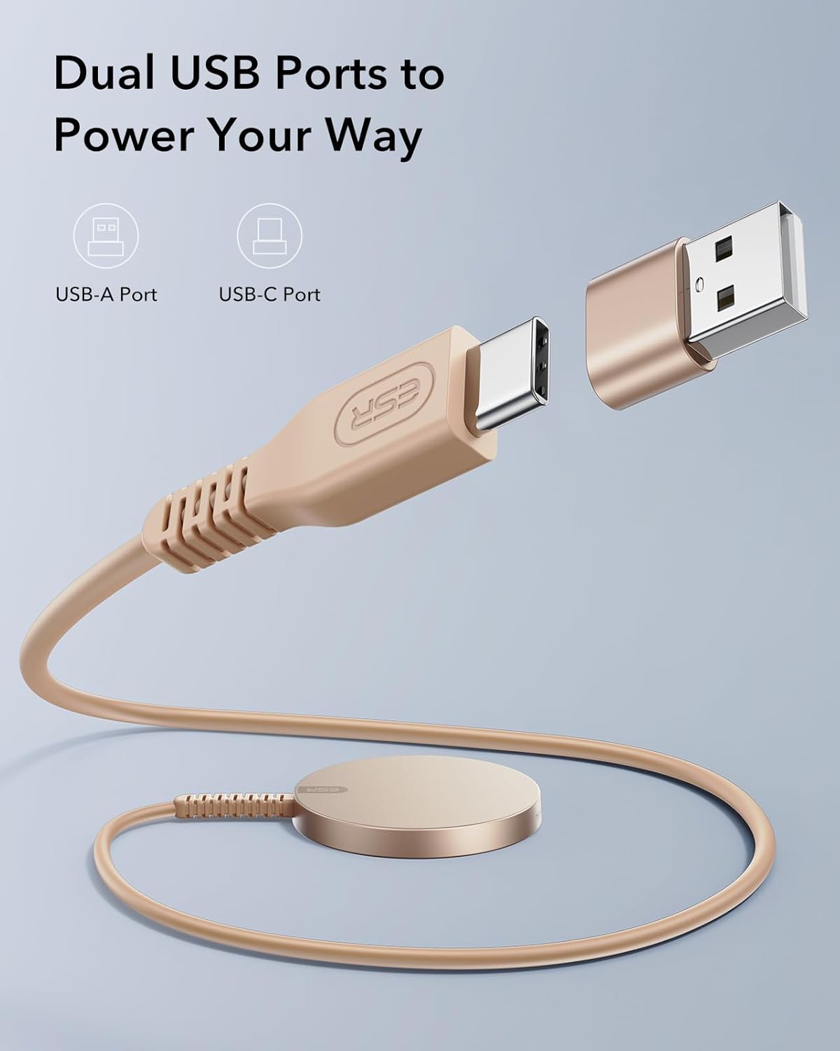 Thumbnail 5 de ESR MagSafe Wireless Charger mit langem Kabel: Kompatibilität für iPhone 17/16/15/14/13 und AirPods 2–4 Pro