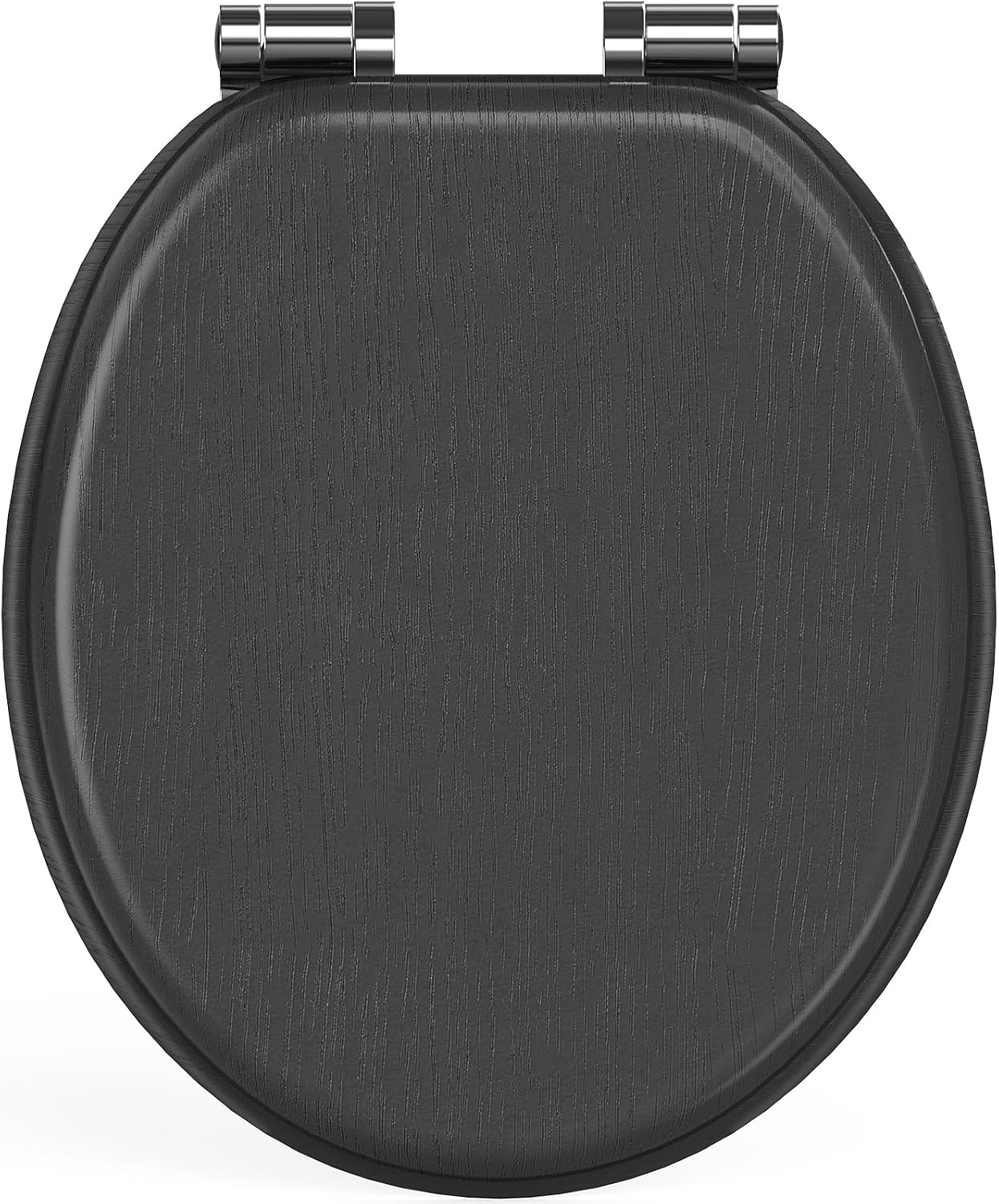 Detalle de Pipishell PIBTC06 houten wc-bril in O-vorm, zwart, met softclose