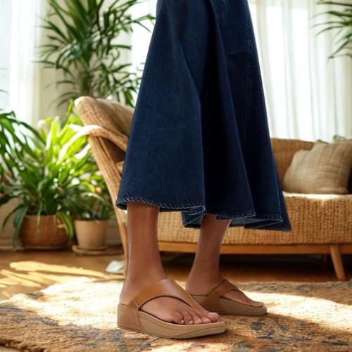 Thumbnail 5 de Fitflop Women's Lulu Leather Flip Flops – Toe-Post Sandals with Natural Arch Support
