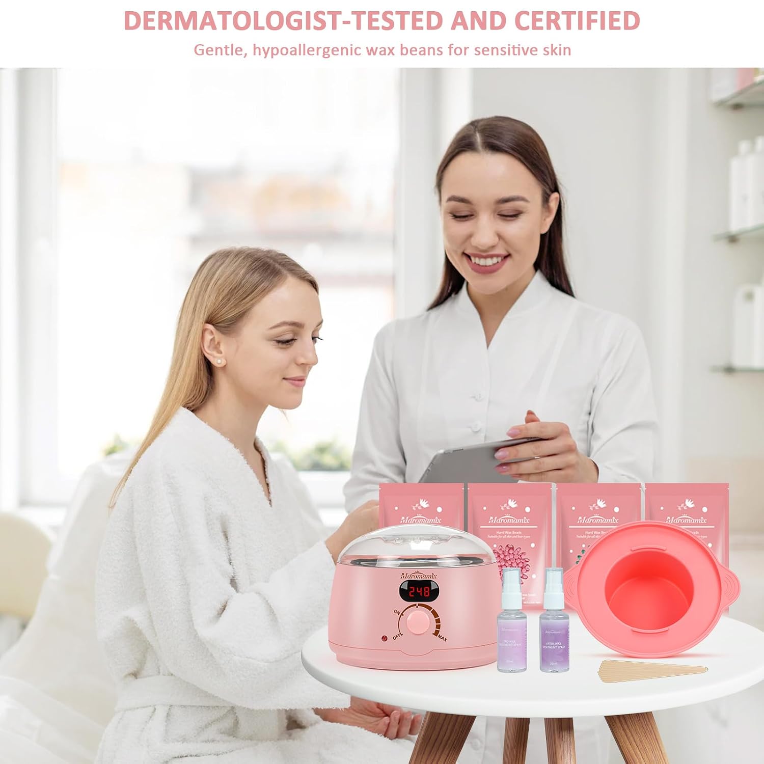 Thumbnail 1 de Waxing Kit - Digital Wax Warmer with Hard Wax Beads & Silicone Pot for Home Hair Removal