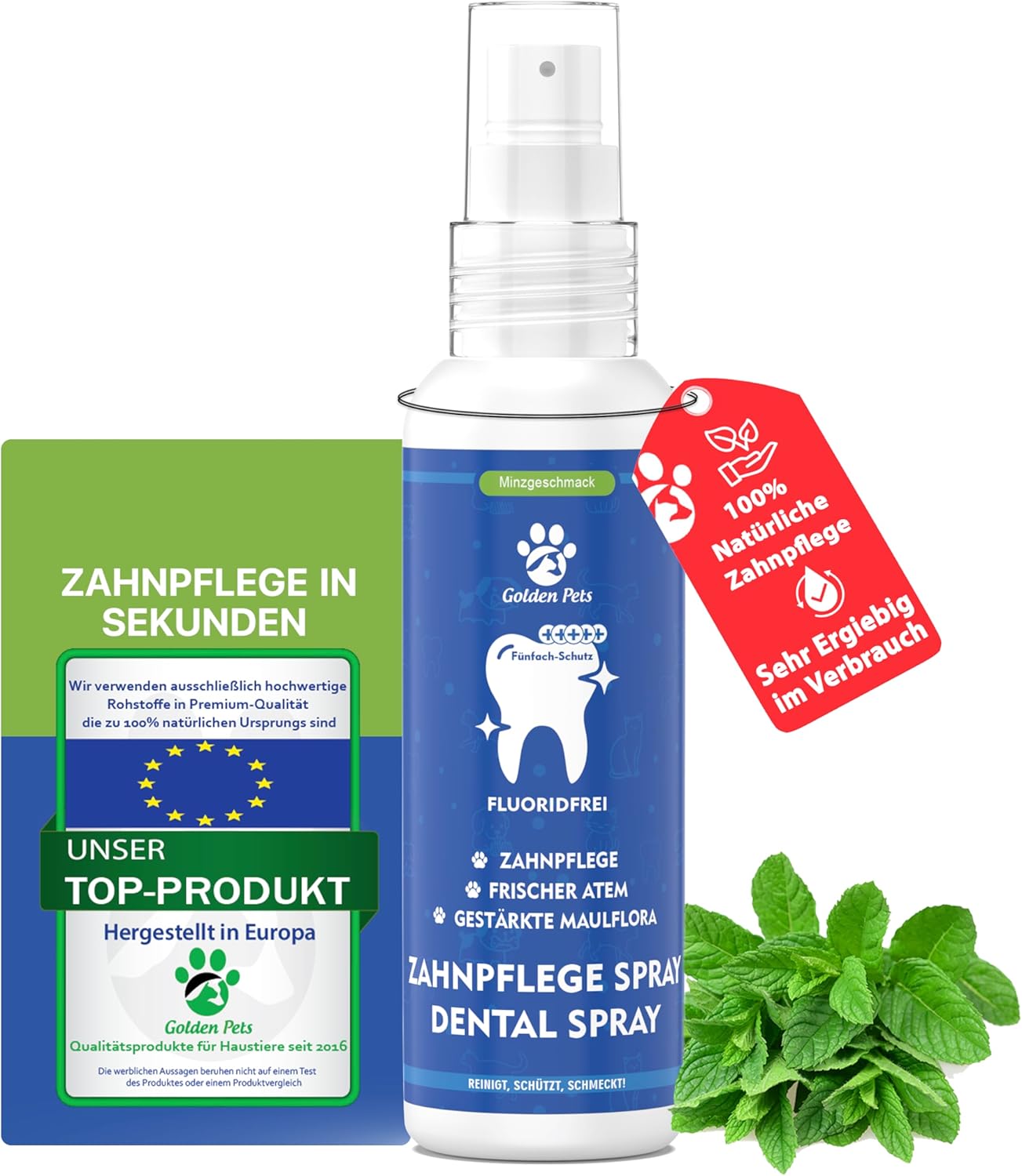 Detalle de Golden Pets Dentalspray 200 ml 🐾