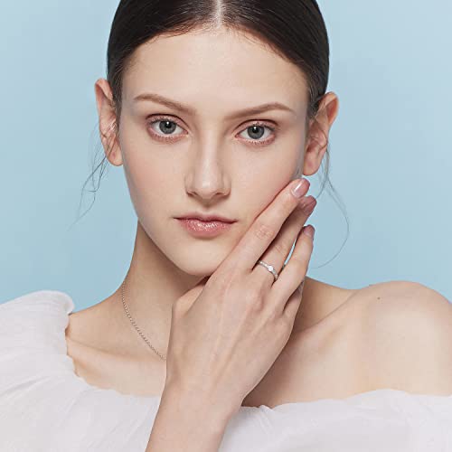 Detalle de Meissa bague empilable en argent 925, opale et zircone cubique, réglable