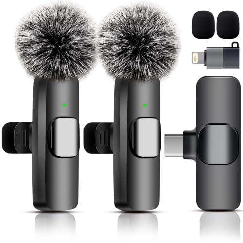 Detalle de Lidylsm Wireless Lavalier Microphone for iPhone, iPad & Android Phone