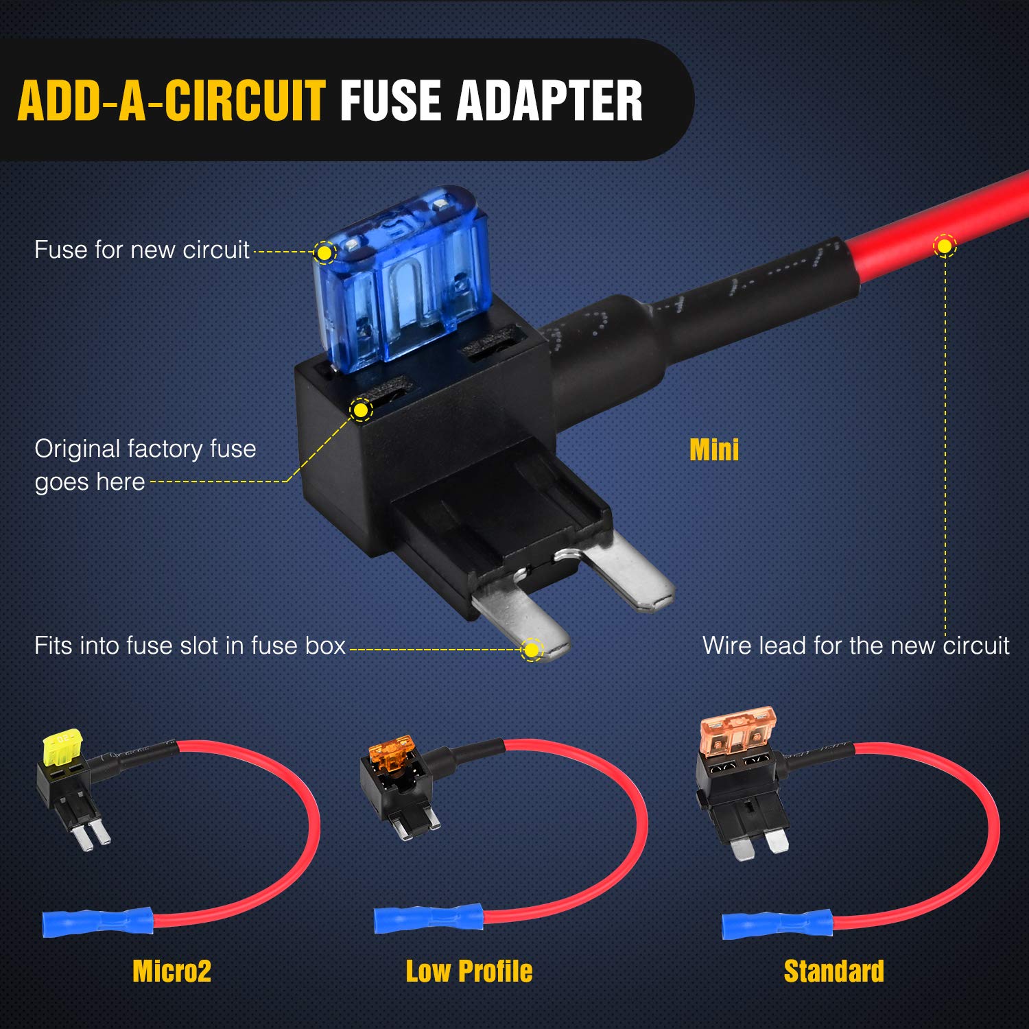 Thumbnail 1 de Nilight 12V Add-a-Circuit Fuse Tap