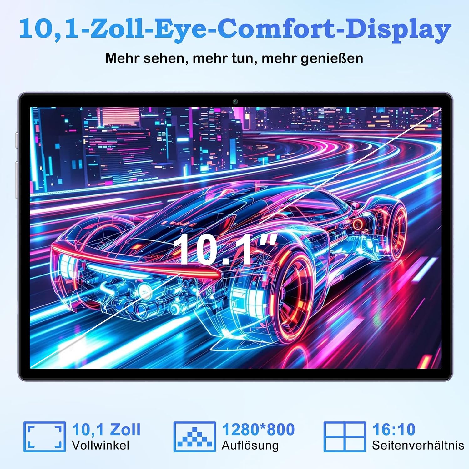 Thumbnail 6 de ZIOVO Android 15 Tablet 10 Zoll mit Gemini AI, 30GB RAM + 128GB ROM (bis 1TB), 5G WLAN, GPS, Face ID & Tastatur/Maus – Lila