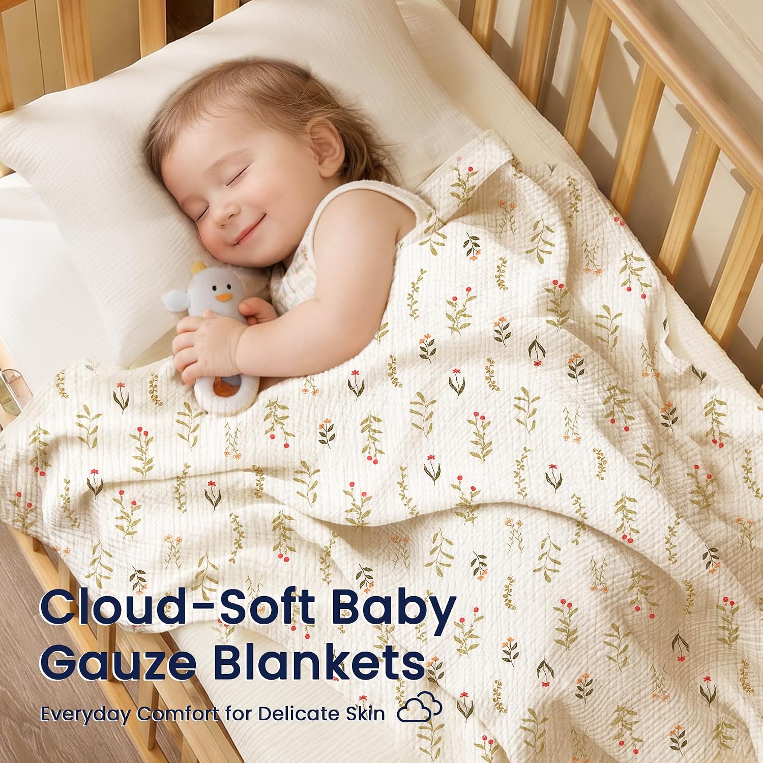 Detalle 2 de EXQ Home Muslin Swaddle Blankets, Cotton