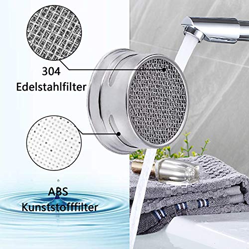 Thumbnail 3 de COOLUCK Wasserhahn Sieb mit Filter, 10 Stück Strahlregler M24 – verlässliche Durchflussregelung und Filtration