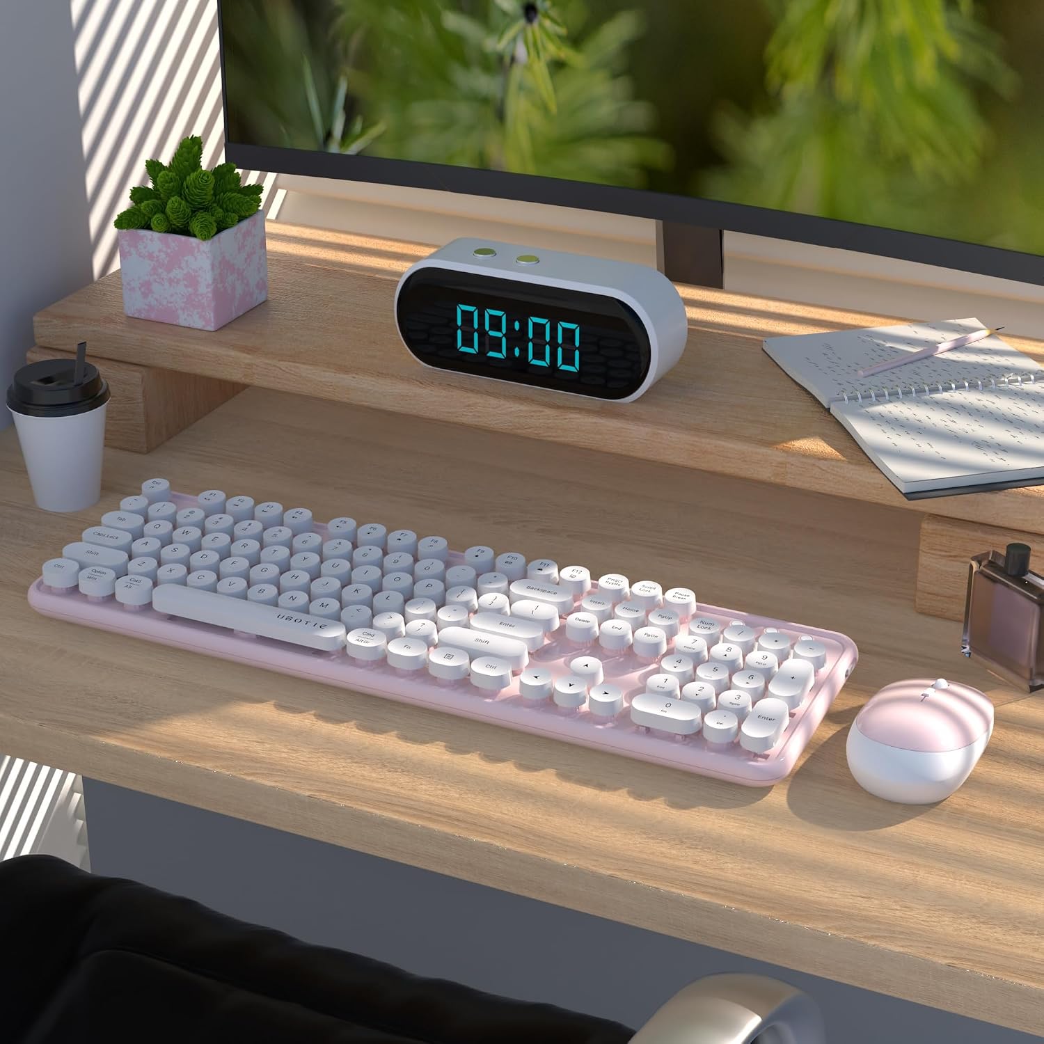 Detalle 2 de UBOTIE Colorful Wireless Keyboard and Mouse Combo