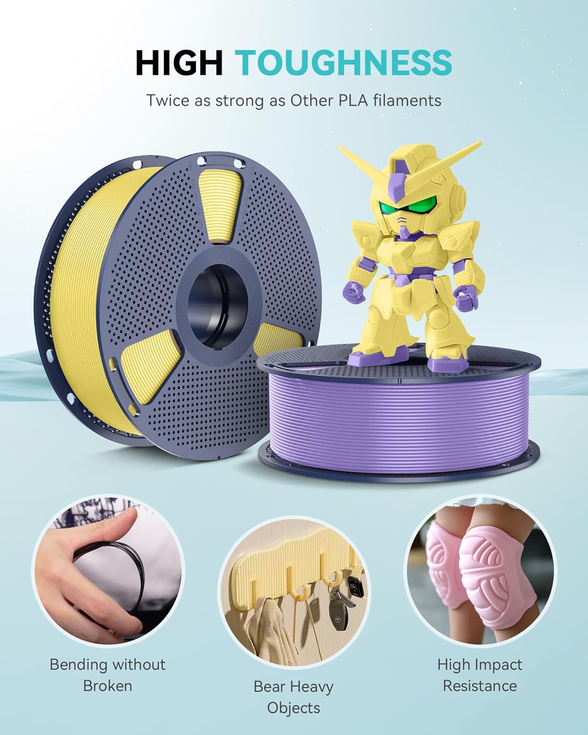 Detalle de SUNLU Macaron PLA Meta Filament 1kg spool