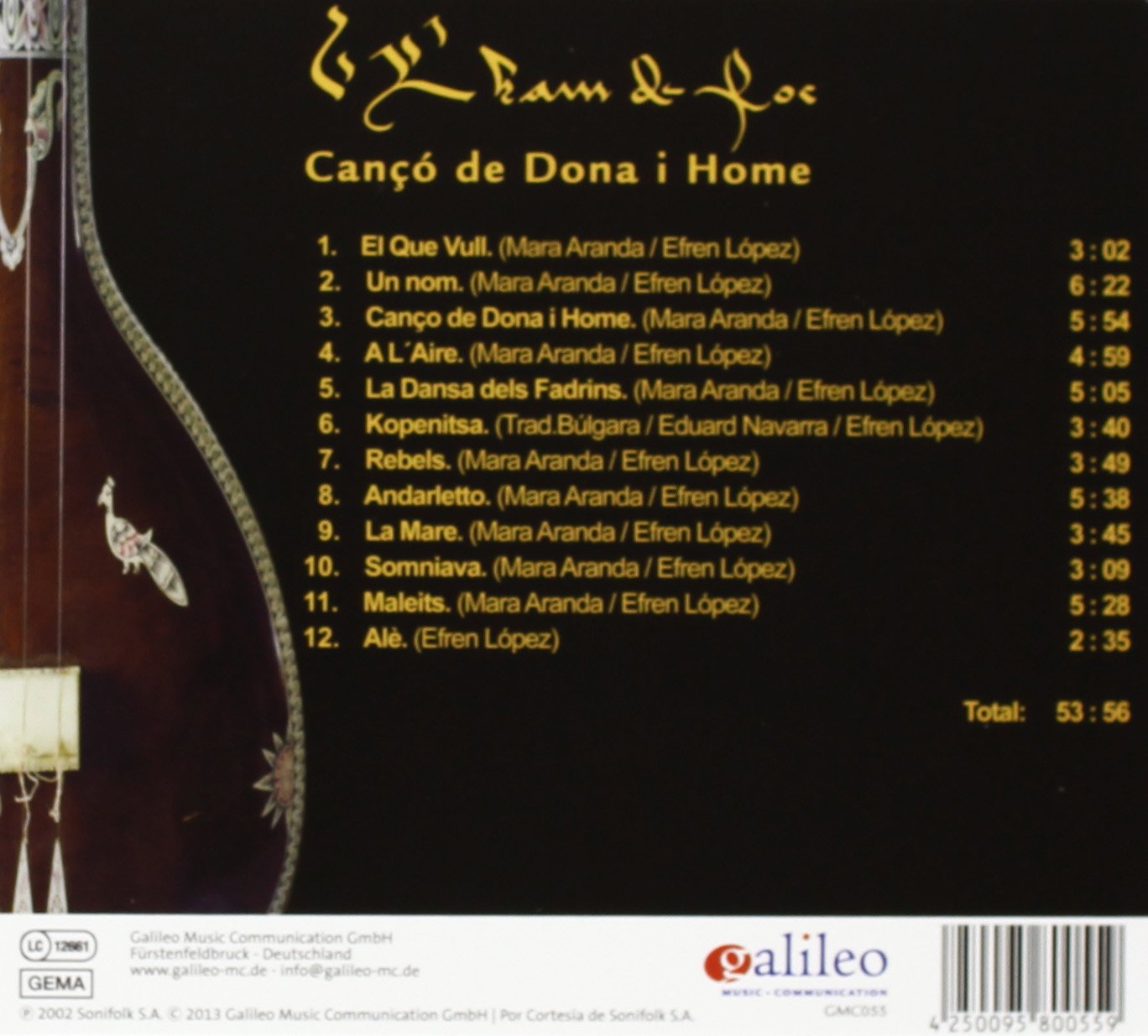 Detalle 2 de L'Ham de Foc Canco de Dona I Home Audio CD, Digipak with English-Translated Lyrics