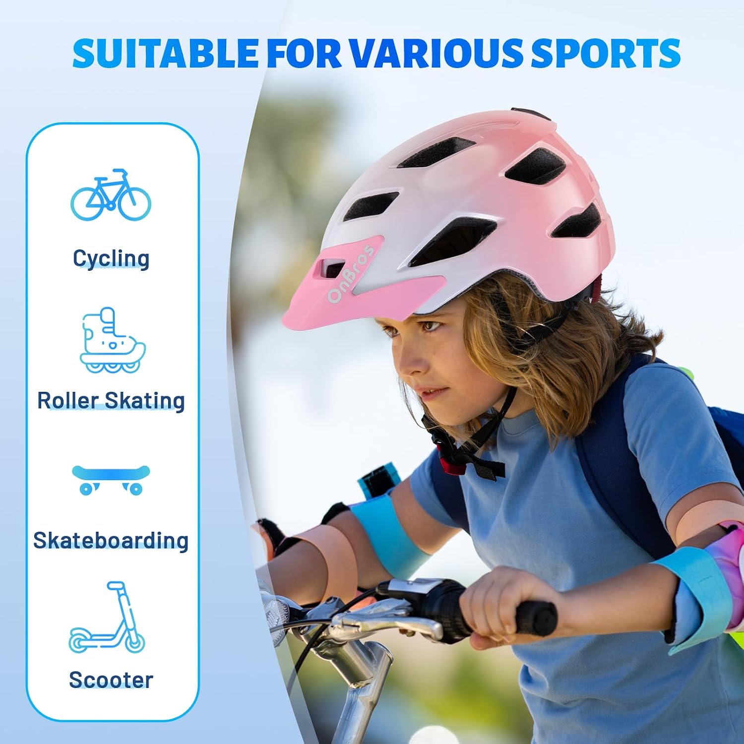 Thumbnail 5 de OnBros Kids Bike Helmet