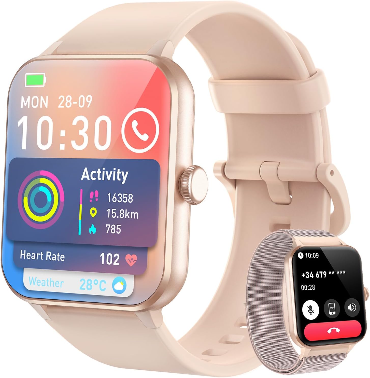 Detalle de Blackview Smartwatch Uomo Donna: chiamate Bluetooth, schermo 1,85'' e monitoraggio salute