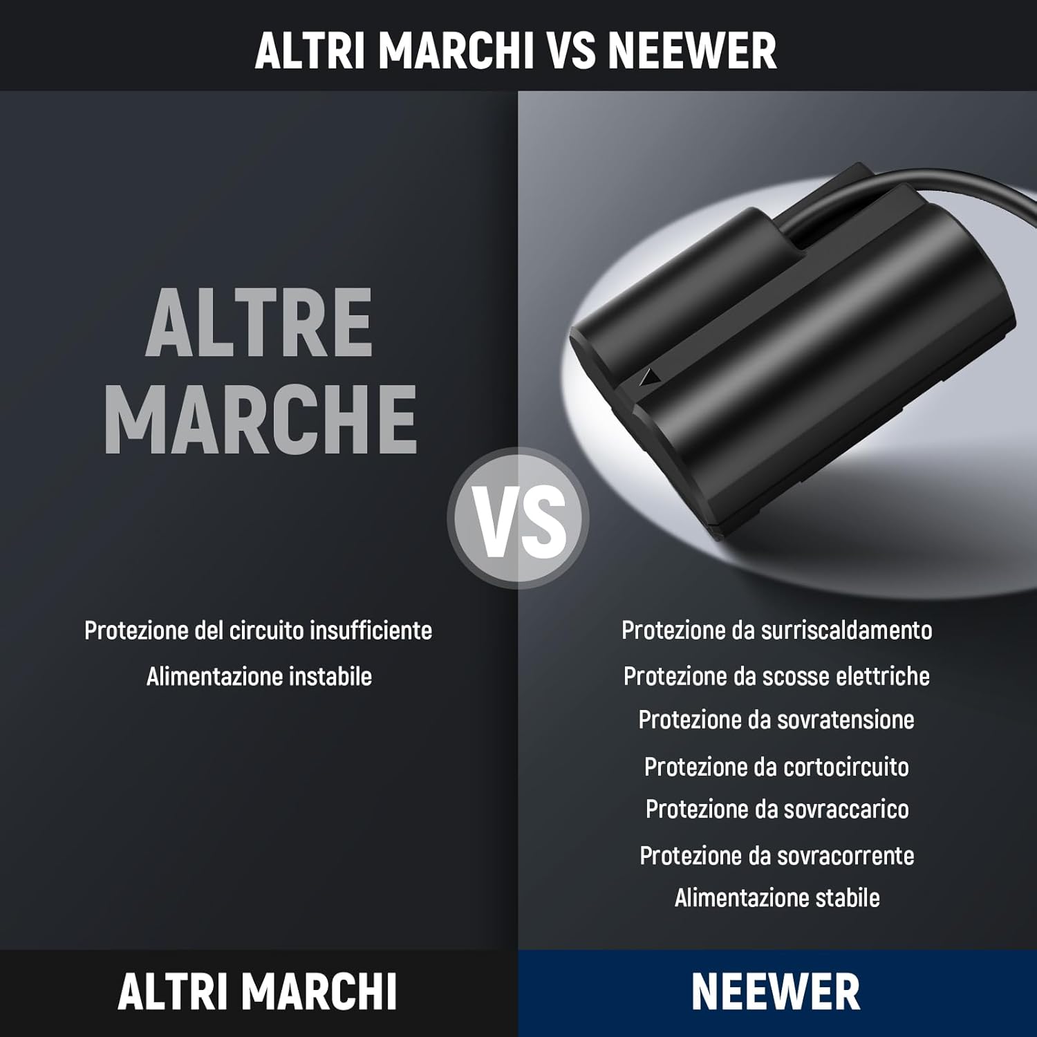 Detalle 2 de NEEWER batteria finta D-Tap per NP-W235 con cavo per batterie V-Mount (VP-NPW235) per Fujifilm e mirrorless