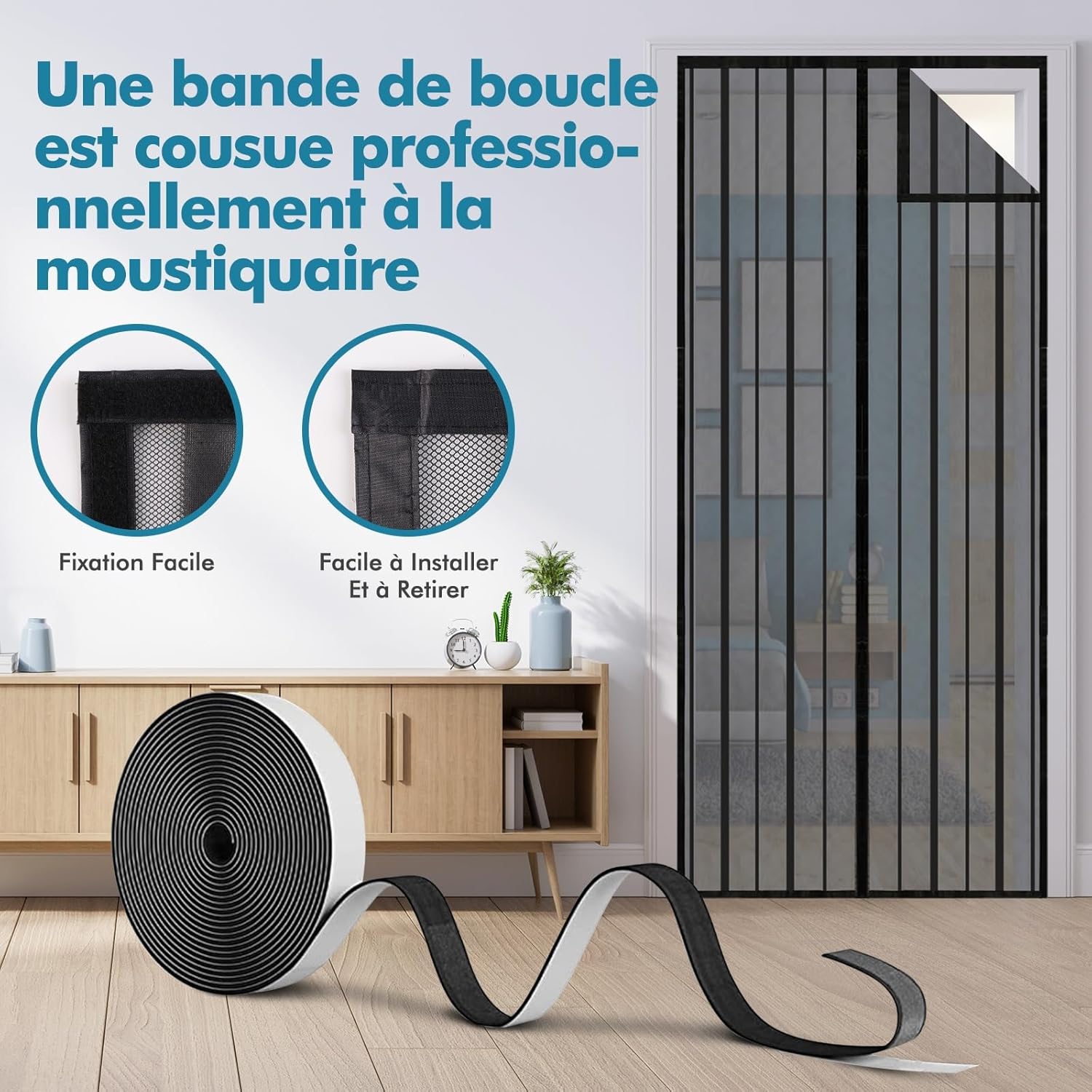 Detalle 2 de Sekey 85x225 cm Moustiquaire pour porte