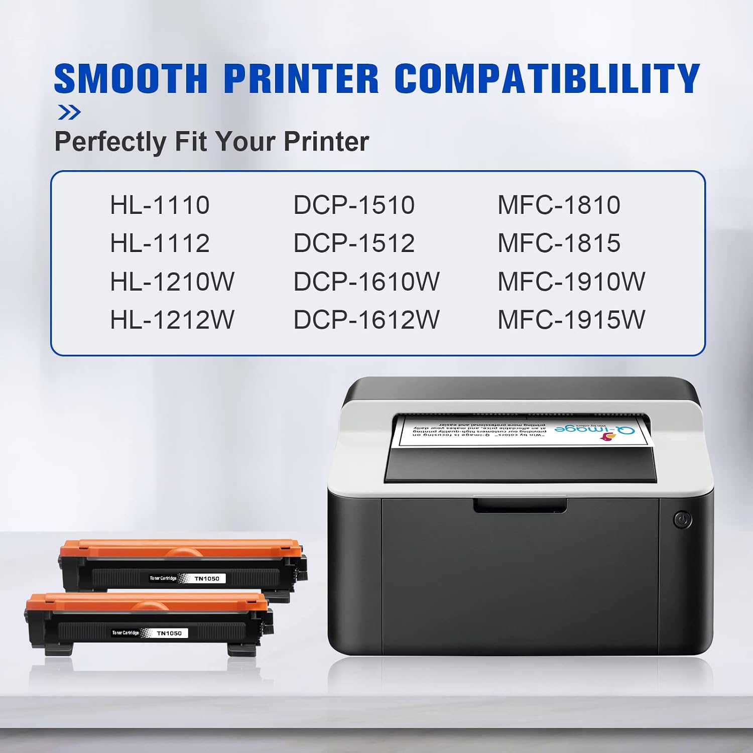 Thumbnail 1 de Q-image TN1050 / TN 1050 compatible toner cartridges (2 black) for Brother TN-1050 printers