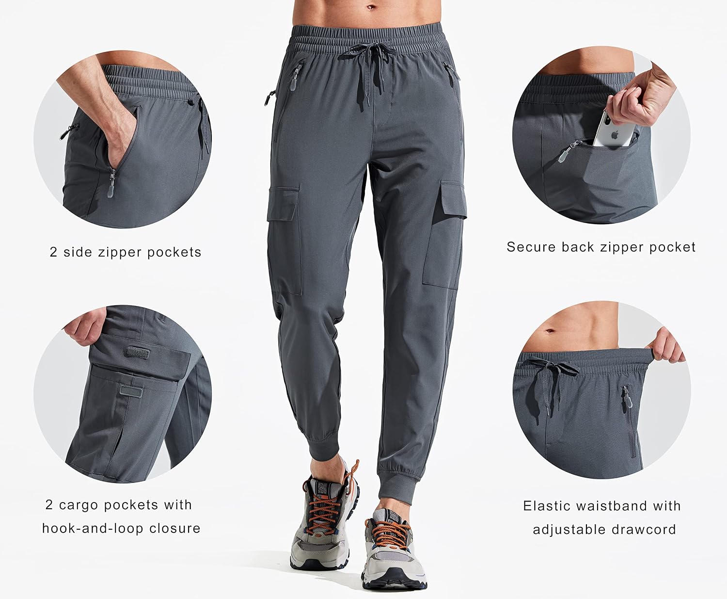 Detalle de Libin Pantalon de Jogging Homme léger UPF 50+