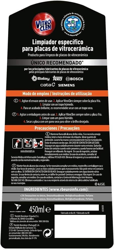 Thumbnail 1 de Vitroclen Crema para Placas de Vitrocerámica 900 ml🧼