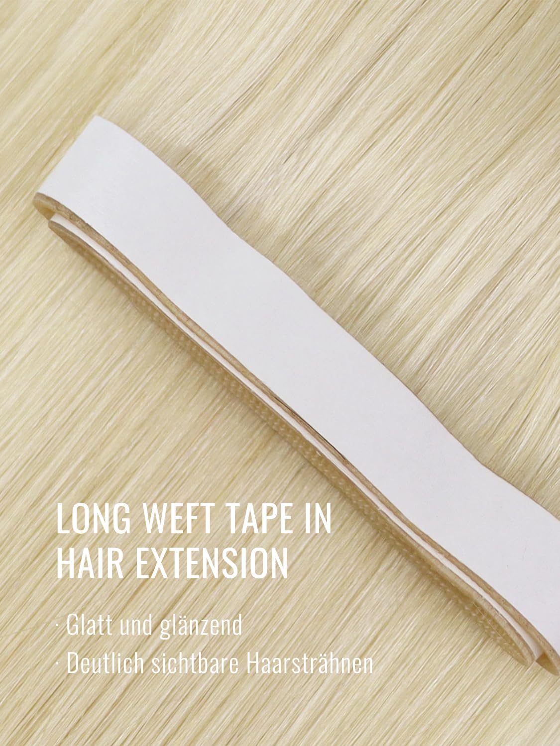 Thumbnail 1 de Fshine Long Tape Echthaar Tressen – Platinblond, 50 cm, Remy Echthaar, lange Tape-Weft
