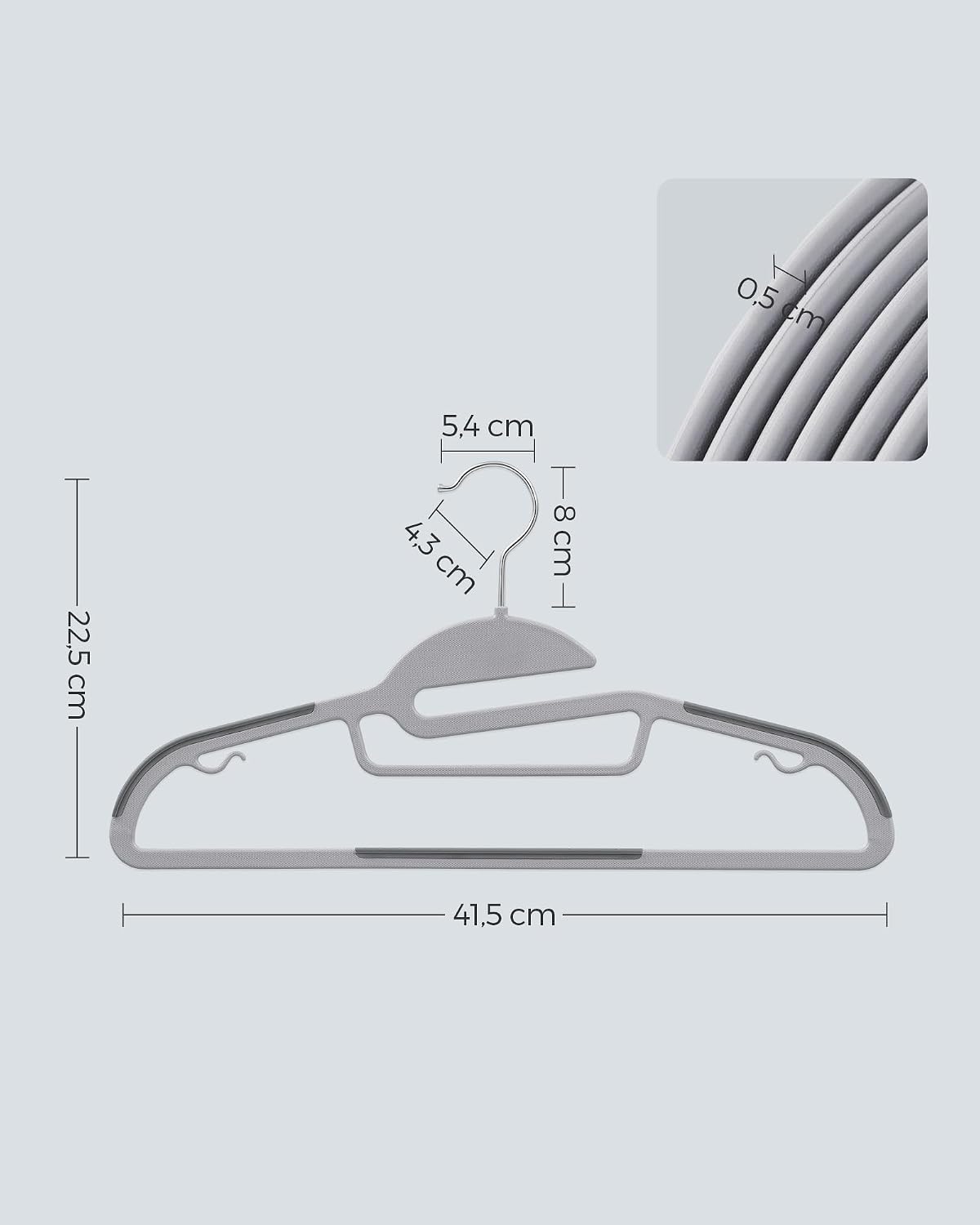 Detalle de SONGMICS Plastic Coat Hangers
