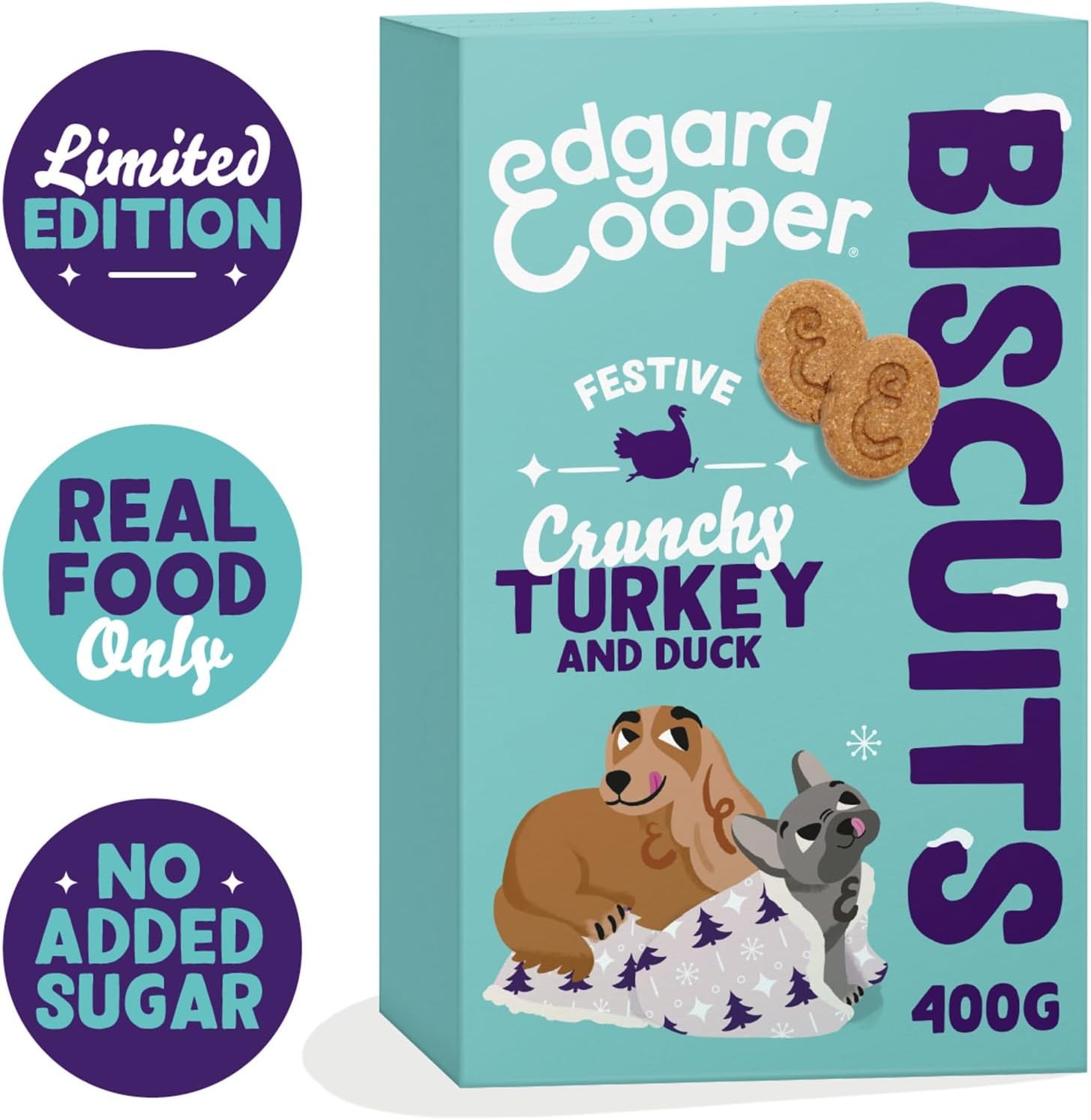 Thumbnail 1 de Edgard & Cooper Hundesnacks Festive Feast getreidefrei (frische Ente & Truthahn), proteinreich, 400 g x 7