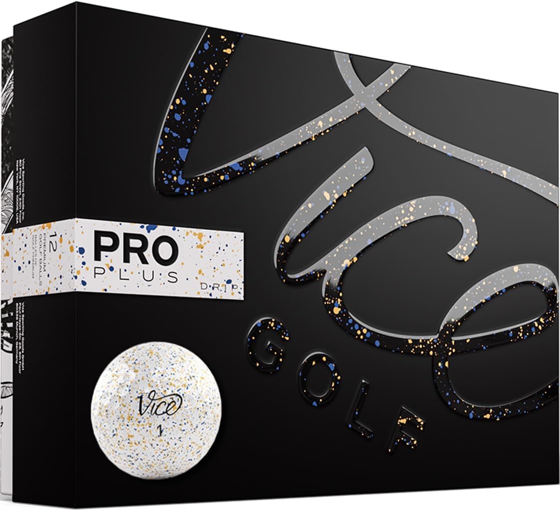 Detalle de Vice Pro Plus Golf Balls — 4-Piece Distance, Spin, and Feel for Low to Mid Handicap Players