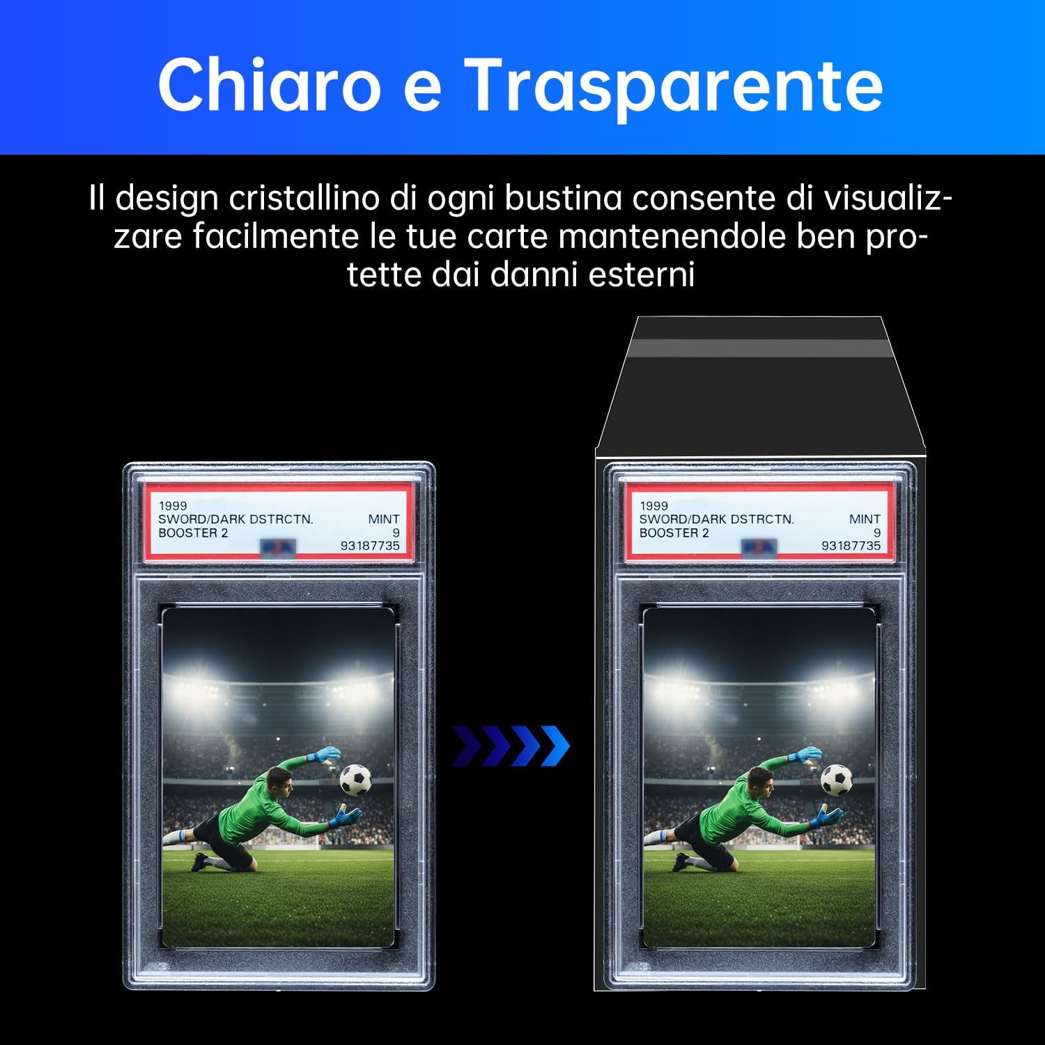 Thumbnail 5 de Tolesum 100 Pezzi Buste Protettive per PSA Graded Slabs 86 x 140 mm – Sleeves Premium in PP
