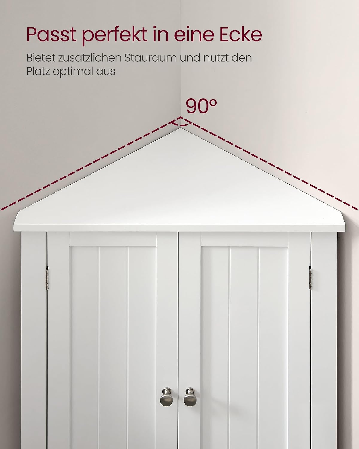 Thumbnail 6 de VASAGLE Eckschrank BBC844P31 – Verstellbare Ablage, Landhausstil, für Bad, Küche oder Wohnzimmer