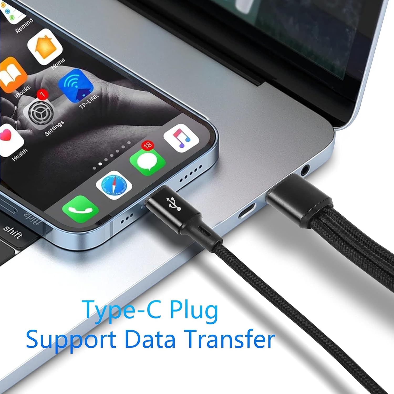 Thumbnail 3 de GELRHONR 2-pack 3-in-1 USB-A to Type-C charging cable (3×1.2m) with braided nylon